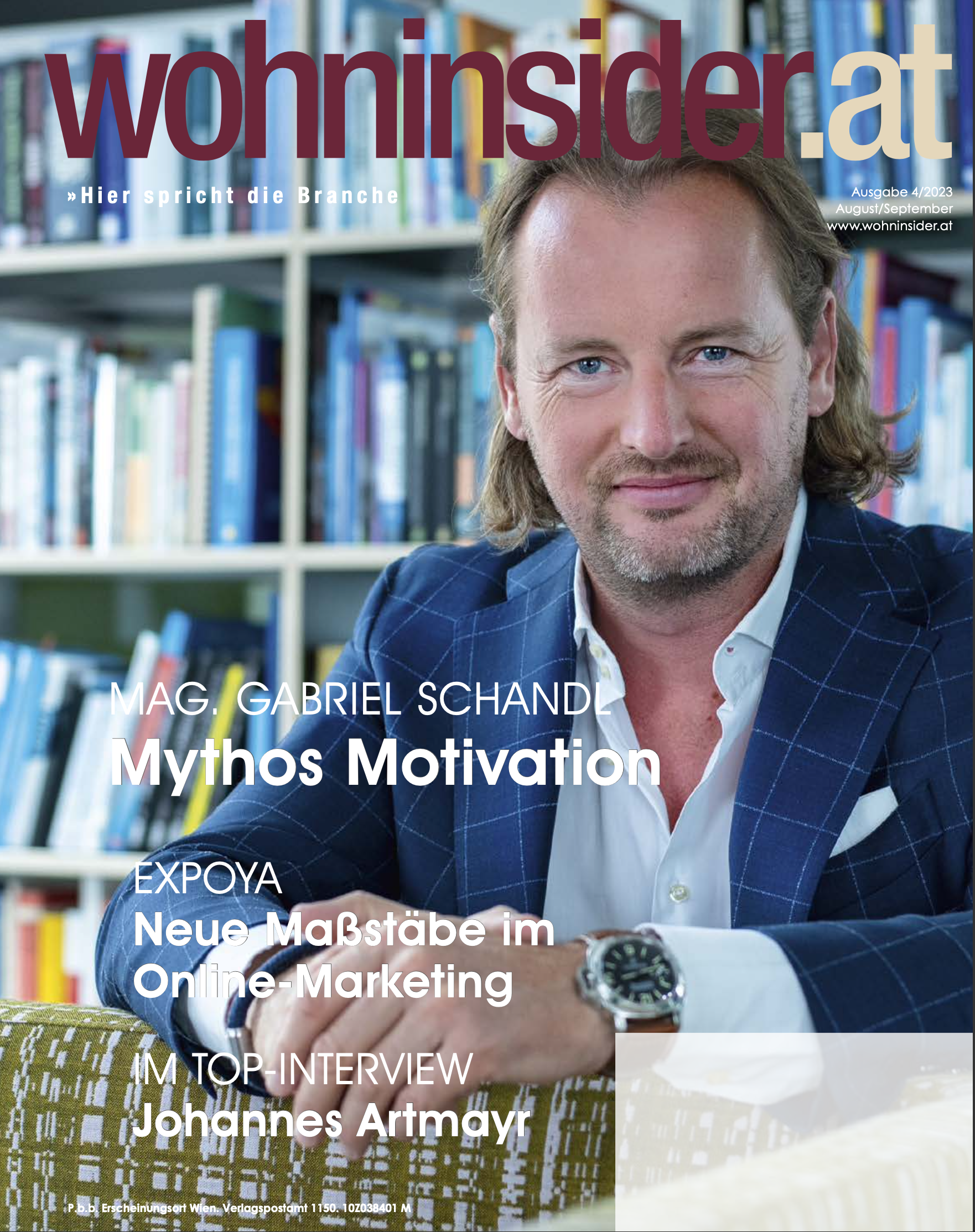 Wohninsider Cover Gabriel Schandl August 2023
