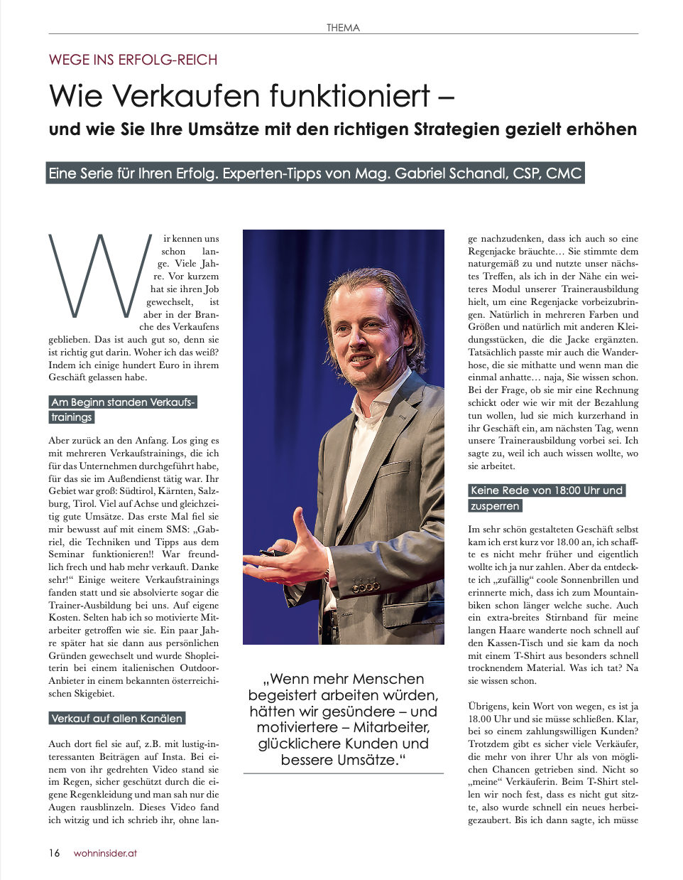 Gabriel Schandl in der Presse