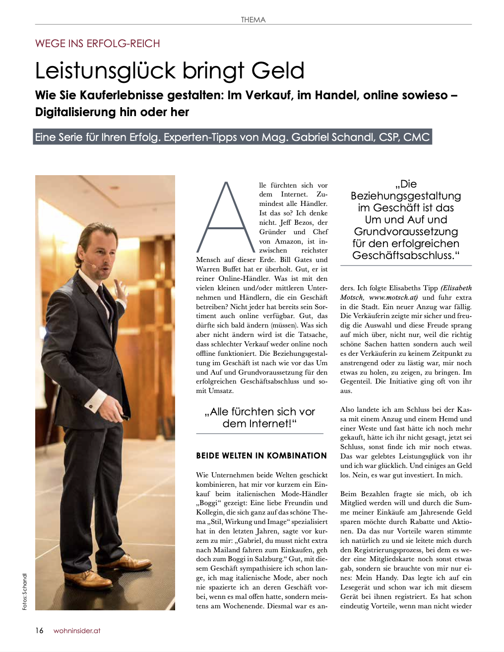 Pressebeiträge Gabriel Schandl